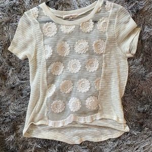 Altar’d state see through flowered top